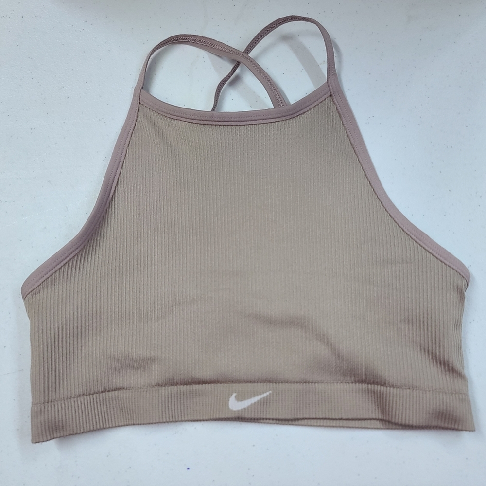 NIKE women's size small training sports racerback tan bra No pads NWT